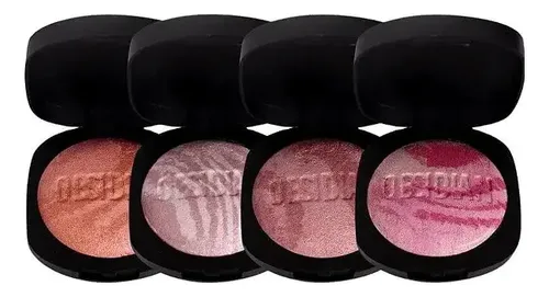 Rubor multifuncional Ruby Rose, obsidiana con 4 tonos de maquillaje Afrodita de Milos