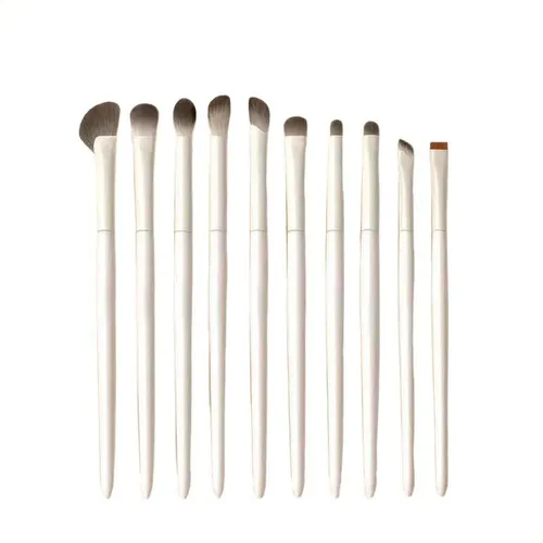 Set 10 Brochas Para Ojos Rostro Contorno E Iluminador