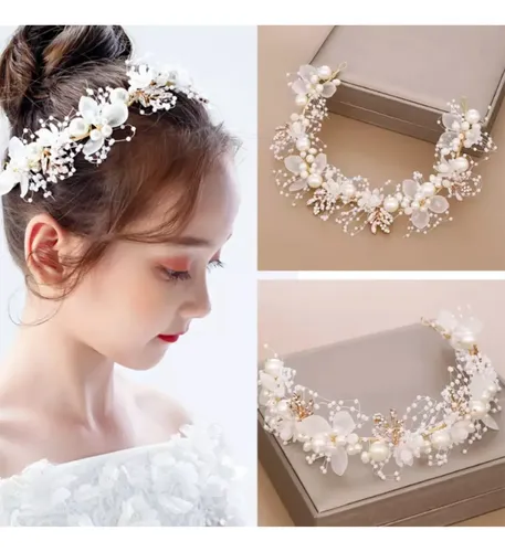 //corona De Flores Para Novia Tiara Pedraria Daminha Wedding