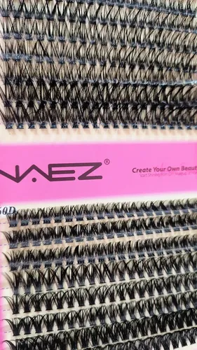 Kit Extensiones De Pestañas Naez Cluster Mix Bond & Seal 30d+40d+50d+60d D Largos Mix