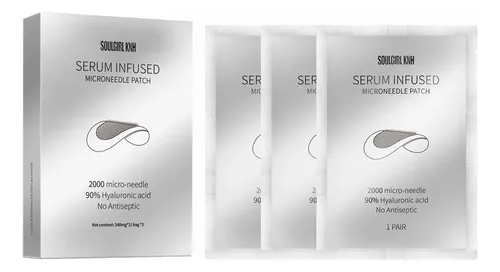 6 Parches Ojos Microagujas Acido Hialuronico Antiage