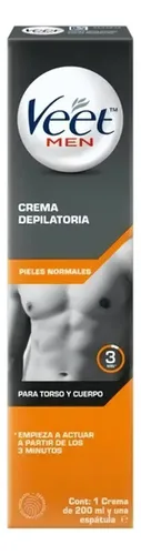 Crema Depilatoria Veet For Men Pieles Normales X 200 Ml