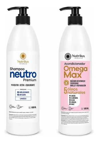 Shampoo Neutro X 1 + Acondicionador X 1 Litro Omega Max