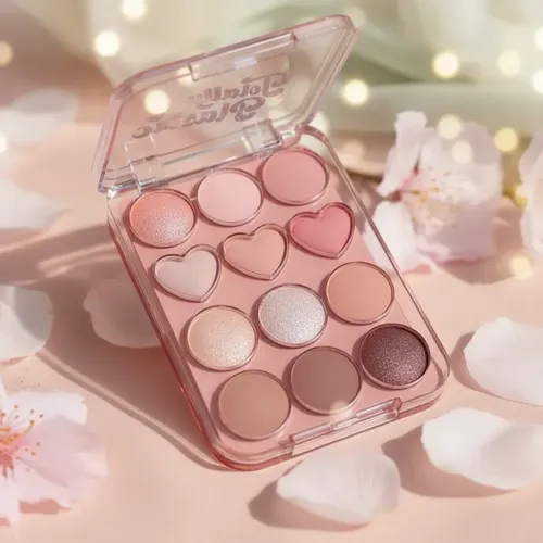 Paleta Sombras X 12 Colores Tonos Nude Brillosos Mate Asian