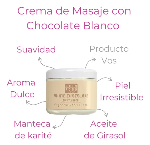 Crema Hidratante Corporal Chocolate Blanco Exfoliante Idraet