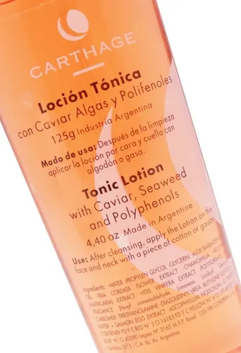 Carthage Loción Tónica Facial Con Caviar Y Algas 125ml
