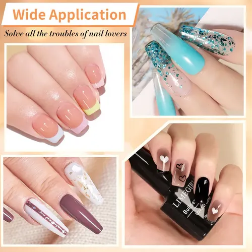 Kit De Uñas Con Capa Base Hinchable Y Topcoat 3pz 10 Mi