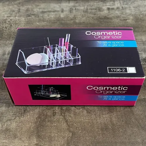 Organizador Acrílico Transparente Maquillaje Cosméticos Benabi 9 Compartimentos