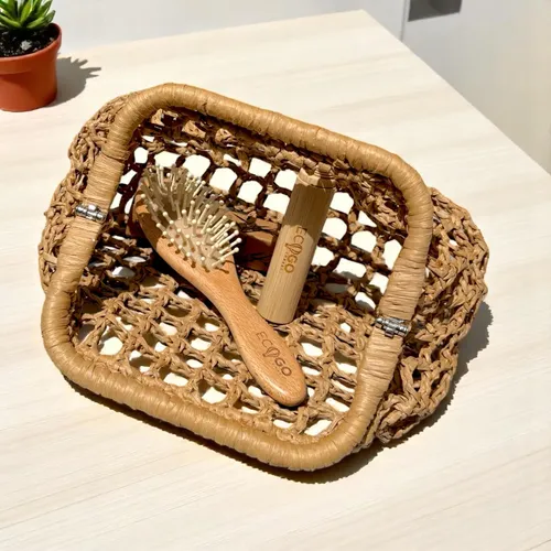 Cepillo De Pelo Ecogotravel Con Cerdas De Bambú De 5 Cm X 18