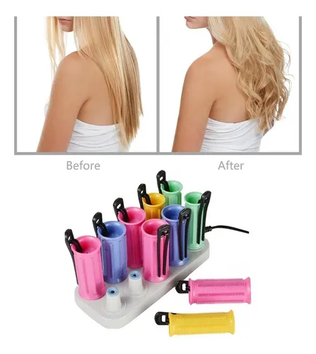 Rulos De Cabello Eléctricos Con Calor, Fix