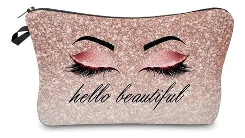 Bolsa De Maquillaje Baobeily Hello Beautiful Pink