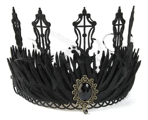 Diadema Gótica Con Forma De Corona De Bruja, Tiara De Reina