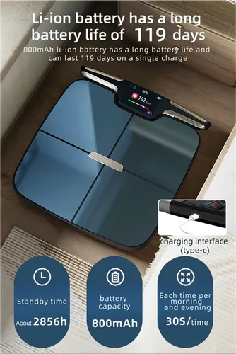 Báscula De Baño Digital Con 8 Electrodos For Medir El Peso