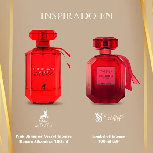 Perfume Alhambra Pink Shimmer Intense 100ml Floral Frutal Mujer