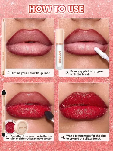 Kit Lip Dazzler Glitter Sheglam -center Stage