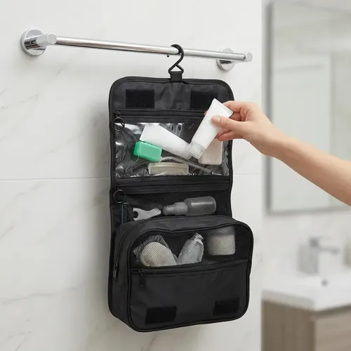 Necesaire Organizador Colgante Impermeable de Viaje para Cosméticos y Maquillaje