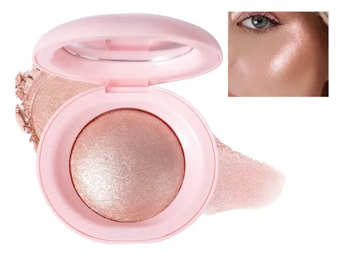 Iluminador Facial En Polvo Compacto Efecto Brillante