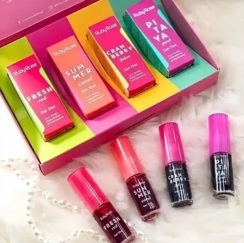 Tinta Gel Tint Labios Rubyrose Hialuronico Vegano Dphantenol Color Cranberry