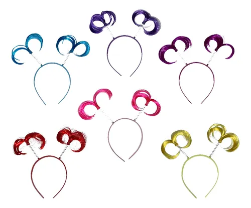 12 Vinchas Con Resorte Fluo Pelos Locos Cotillon Carioca