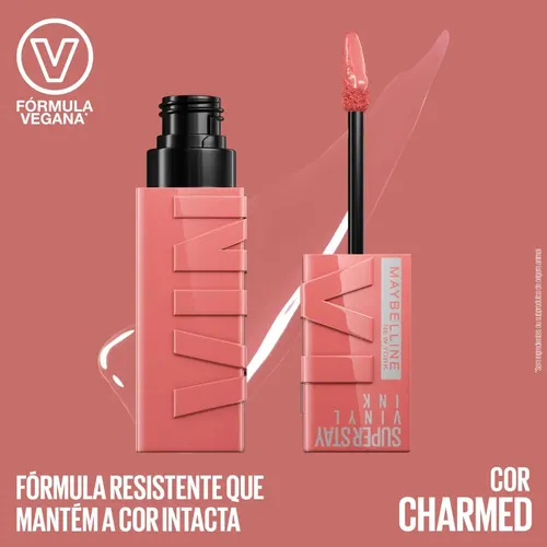 Labial Líquido Maybelline Superstay Vinyl Ink Acabado Brillante Color Charmed