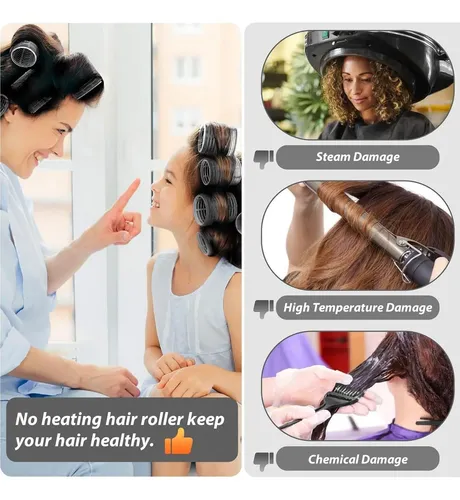 Juego De 50 Rulos Autoadhesivos Tidponra Para Cabello