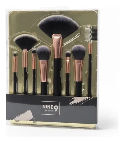 Set De 8 Brochas De Maquillaje Nine Beauty