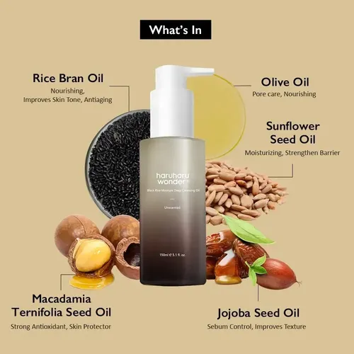 Aceite Limpiador Hidratante De Arroz Negro, 150 Ml | Coreano