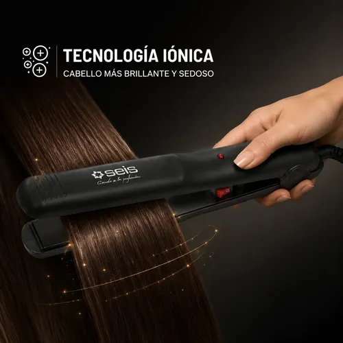 Planchita De Pelo Seis Profesional Alisadora Negra