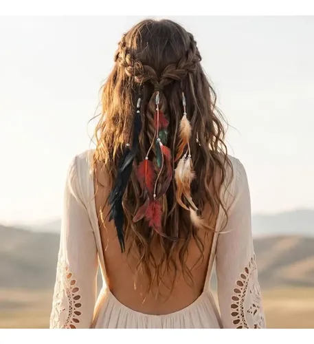 3 Pinzas Para El Pelo Con Forma De Plumas, Extensiones De Ca