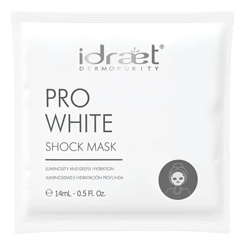 Mascara Facial De Tela Aclara Manchas Pro White 14ml Idraet Todo Tipo De Piel