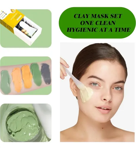 Mascarillas De Arcilla Y Parches De Ojos 24k Oro