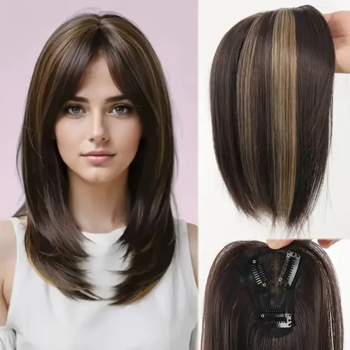 Toppers De Cabello Con Flequillo Extensiones De Pelo