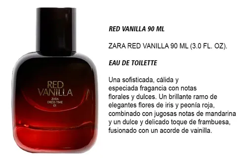 Perfume Zara Red Vanilla EDT 90 ml para mujer