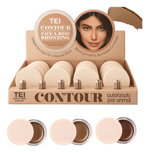 Contorno En Crema Bronzer Natural Glow Para El Rostro Tei