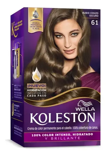 Koleston Tintura Permanente Brillo Infinito Rubio Cenizo Oscuro 61