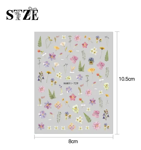 Jmeowio Pegatinas Para Uñas Primavera Floral 9 Hojas