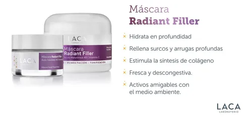 Máscara Radiant Filler 250g Laca Antiage Hidratante Todo Tipo De Piel