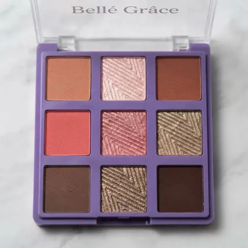 Paleta Tono 04 Sombras de Ojos X9 Tonos Brillante Mate Maquillaje Rostro Veoquiero