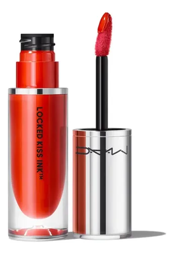 Lápiz labial líquido Mac Locked Kiss Ink 24h, acabado mate valiente, color rojo