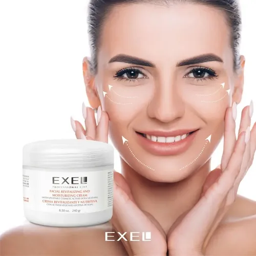 Crema Revitalizante Nutritiva Humectante Facial Exel 240g Pieles Normales, Secas, Mixtas, Maduras, Deshidratadas O Involutivas