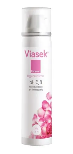 Viasek Espuma De Higiene Íntima Ph 6,8 X 75 Ml