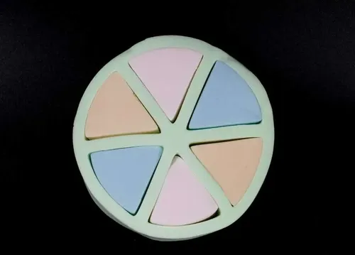 Esponja De Maquillaje Cisne Rueda X6 Triángulos Crema Polvo