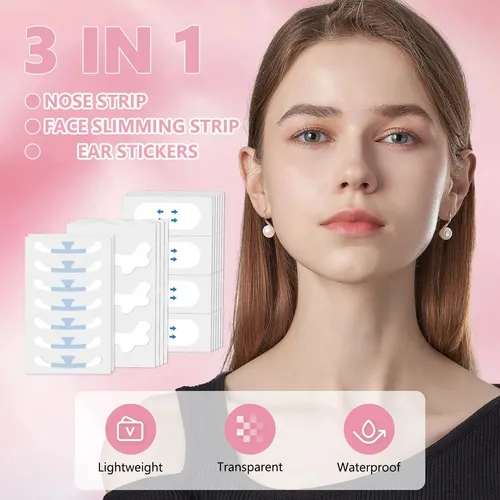 Parche De Estiramiento Facial Tipo Melón En Forma De V, 62 P