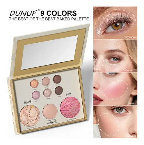 Paleta De Maquillaje Dunuf Contour Eyeshadow Blush Highlight