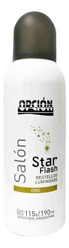 Star Flash Oro Destellos Luminosos Salon Opcion X 190 Ml
