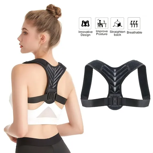 Corrector De Postura Lumbar Y Dorsal Ajustable Xl //. Coral Claro Xs