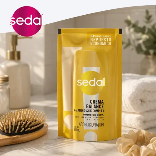 Acondicionador Sedal Crema Balance 300ml Repuesto Doypack