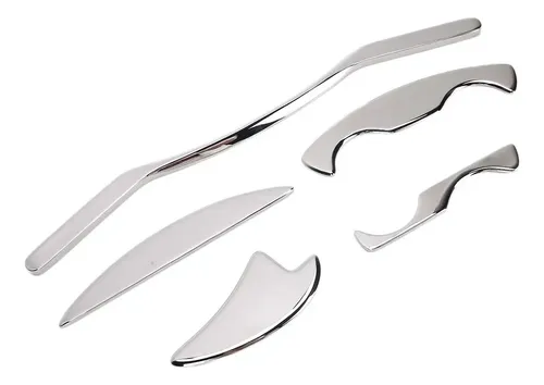 B 5pcs/conjunto De Acero Inoxidable Gua Sha Herramienta De