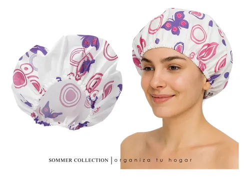 Gorro Baño Ducha Cofia Impermeable C/elastico Nylon Pack X 4