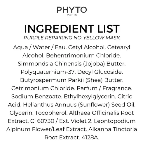 Mascarilla Capilar Phyto Purple Reparadora Para Cabello Rubi